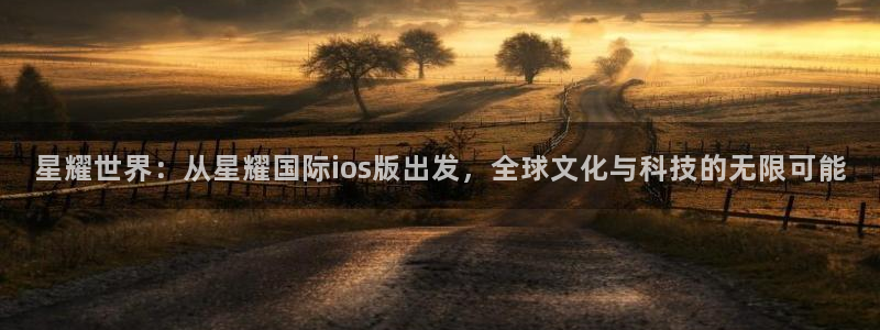 壹号平台娱乐：星耀世界：从星耀国际ios版出发，全球文化与科技的无限可能